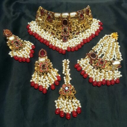 Red Mother pearl Bridal Set